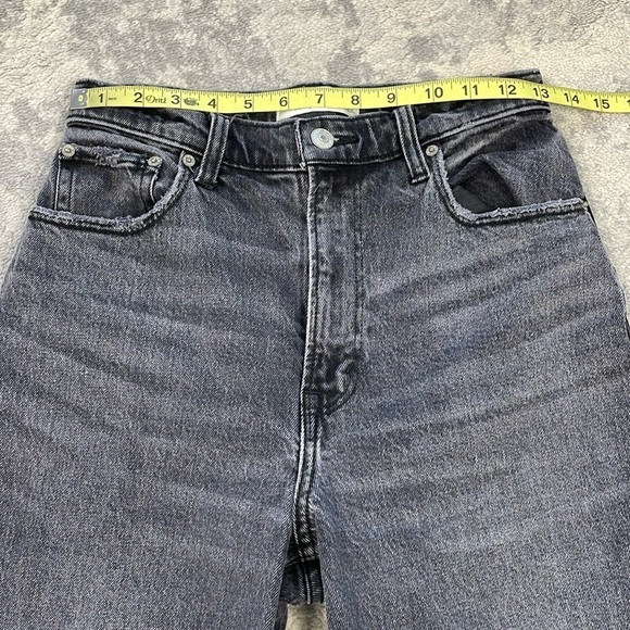 Abercrombie & Fitch 90s Straight Ultra High Rise Jeans Curve Love Black Sz 26 2 - Picture 9 of 12